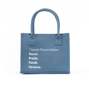 Vegan Leather NWT - Women’s Fluent Italian Blue Mini Tote